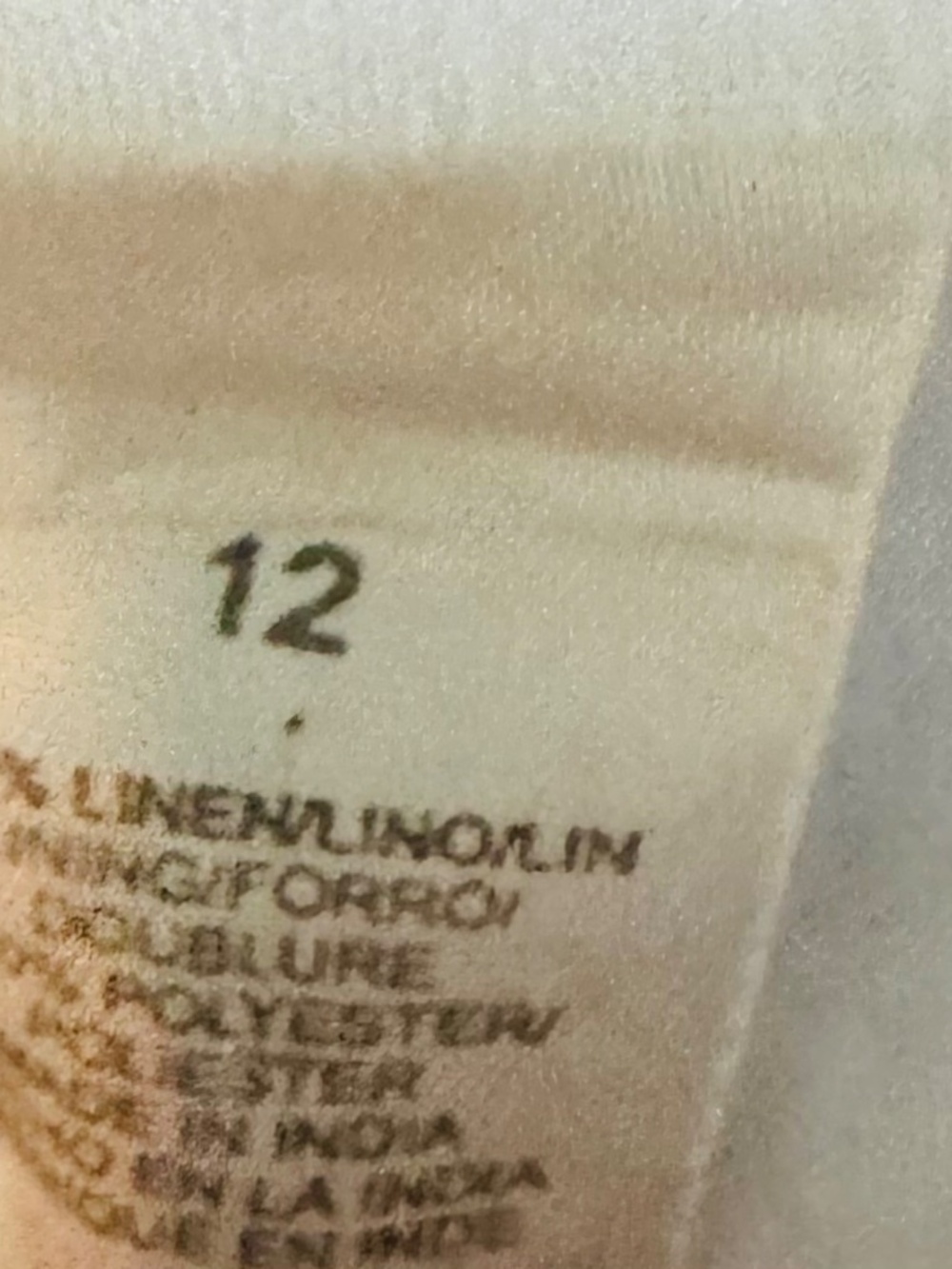 Liz Claiborne Liz Sport Linen Wrap Skirt 12 Lined White Coastal Beach Vintage - Picture 5 of 9